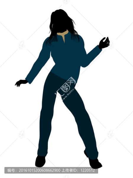 休閑女人插圖剪影