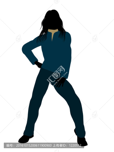 休閑女人插圖剪影