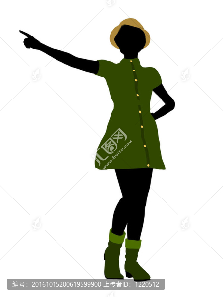 美國(guó)黑人休閑女性剪影