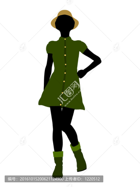 美國黑人休閑女性剪影