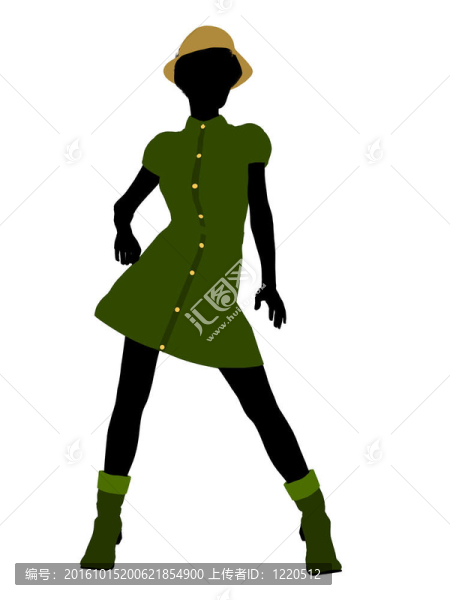 美國(guó)黑人休閑女性剪影