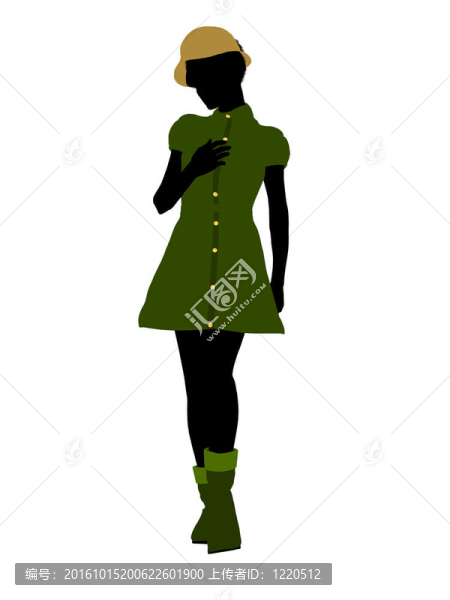 美國(guó)黑人休閑女性剪影