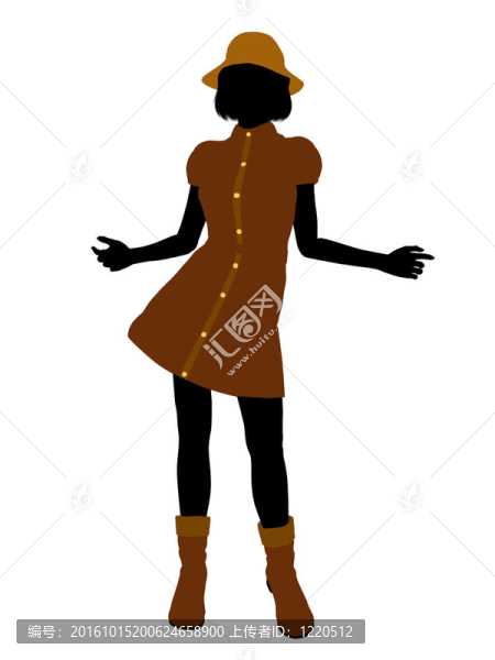 休閑女人插圖剪影