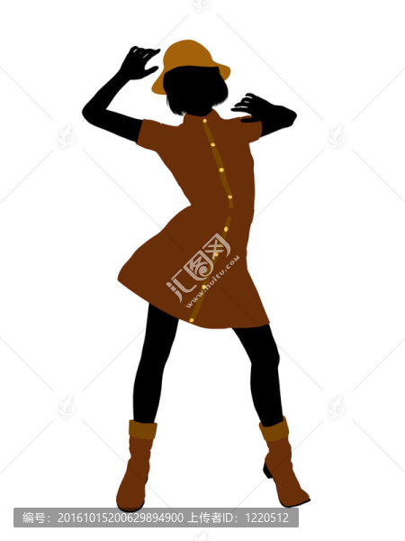 休閑女人插圖剪影