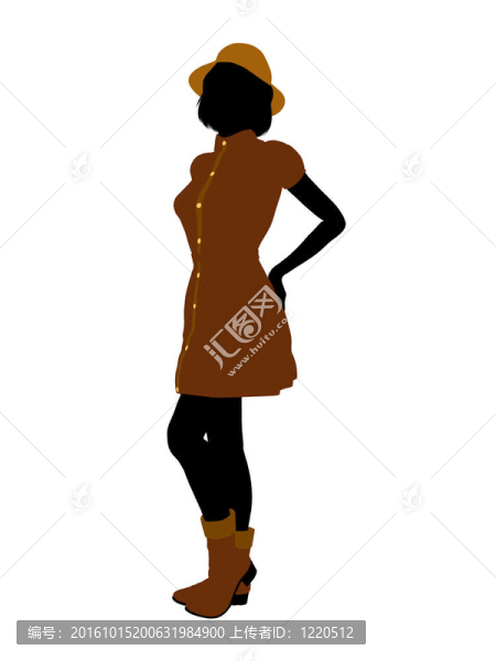 休閑女人插圖剪影
