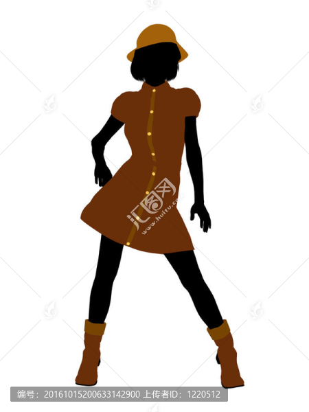 休閑女人插圖剪影