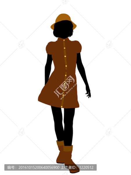 休閑女人插圖剪影