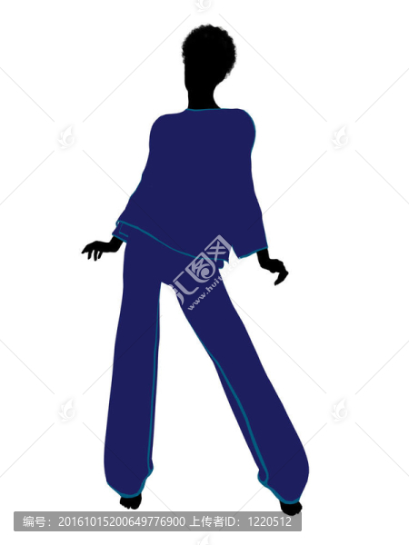 非洲裔女性內(nèi)衣剪影