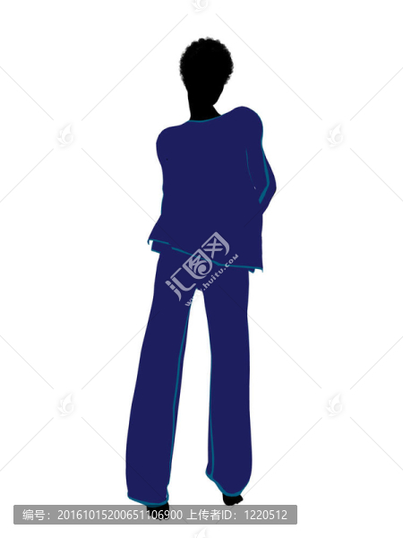 非洲裔女性內(nèi)衣剪影