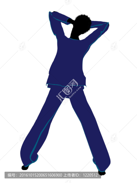 非洲裔女性內衣剪影