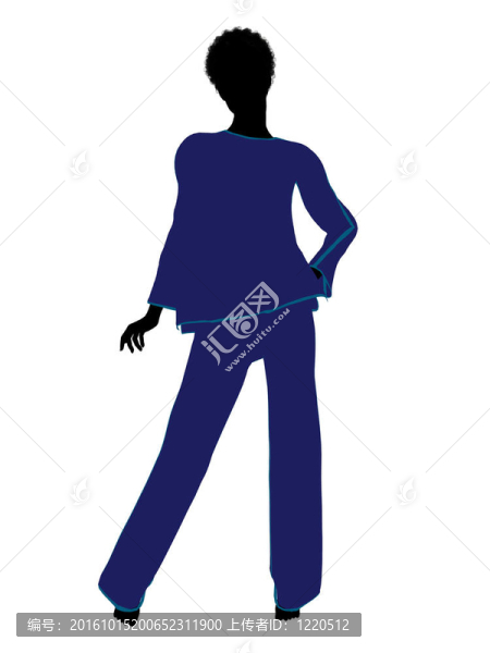 非洲裔女性內(nèi)衣剪影