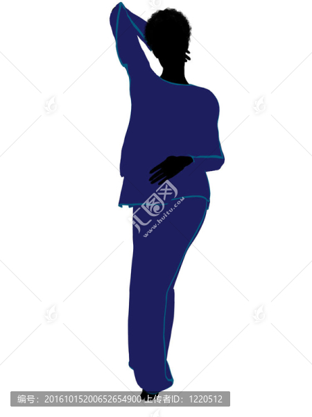 非洲裔女性內(nèi)衣剪影