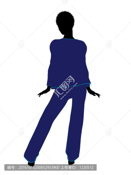 非洲裔女性內(nèi)衣剪影