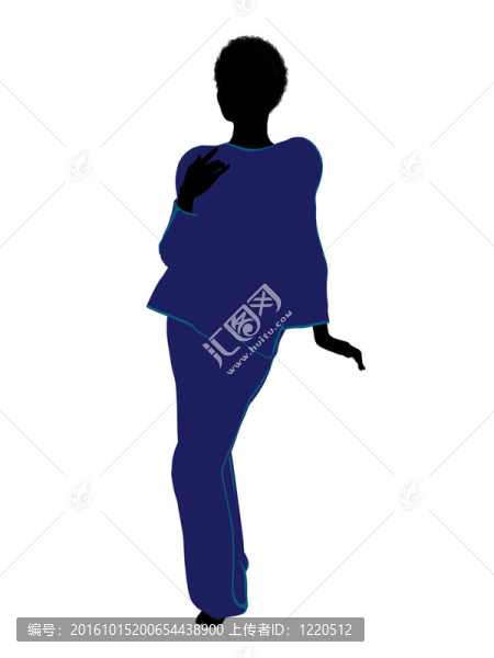 非洲裔女性內(nèi)衣剪影
