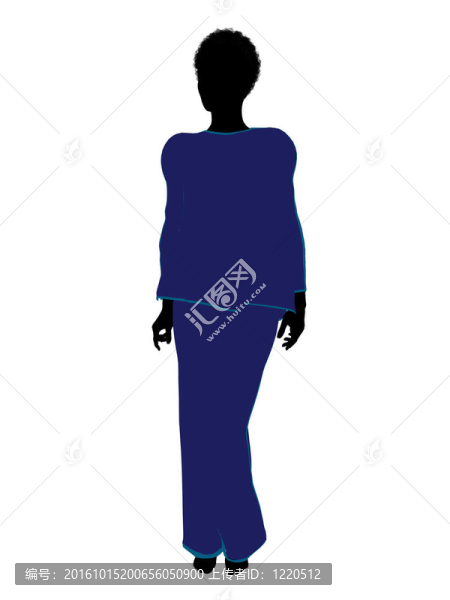 非洲裔女性內(nèi)衣剪影