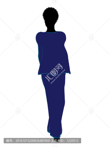 非洲裔女性內(nèi)衣剪影