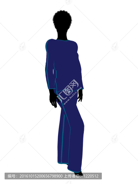 非洲裔女性內(nèi)衣剪影
