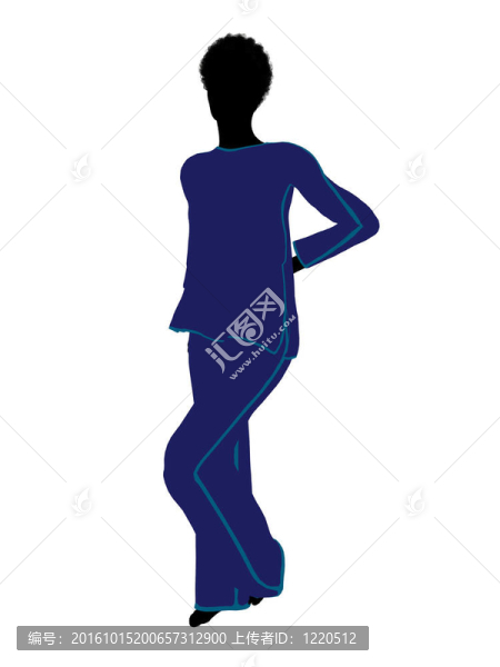 非洲裔女性內(nèi)衣剪影