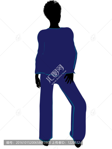 非洲裔女性內(nèi)衣剪影