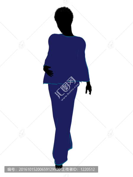 非洲裔女性內(nèi)衣剪影