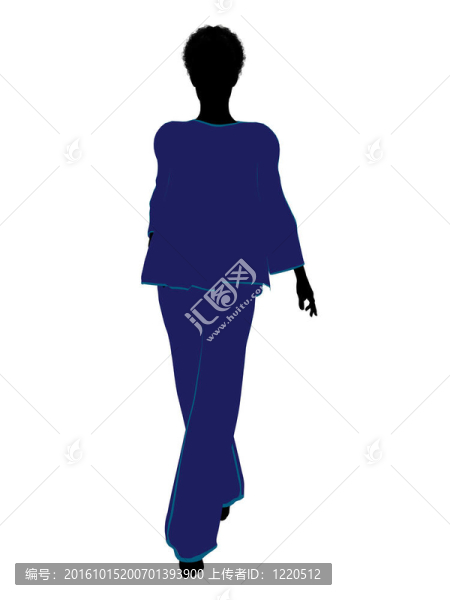 非洲裔女性內(nèi)衣剪影