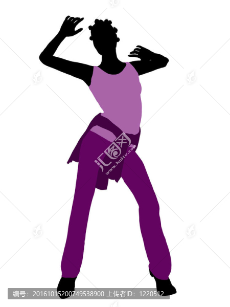 非洲裔女性插畫剪影