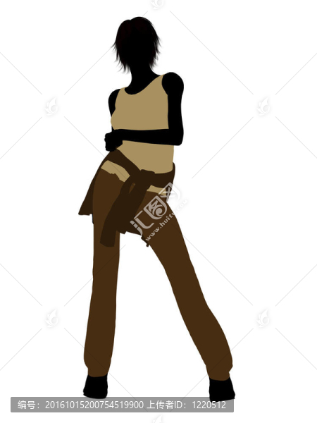 女人的插圖剪影