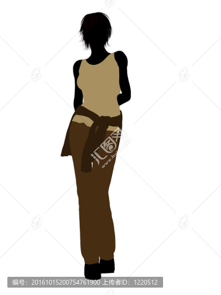 女人的插圖剪影