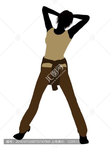 女人的插圖剪影
