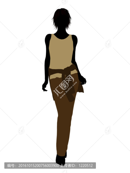 女人的插圖剪影