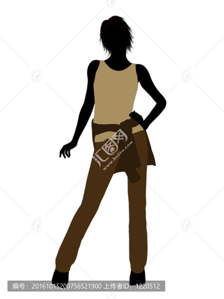 女人的插圖剪影