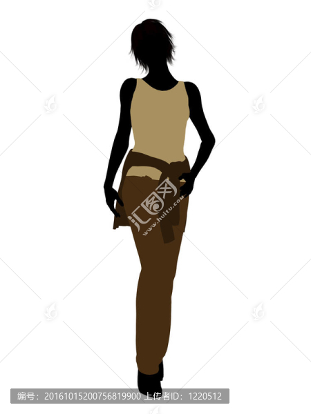 女人的插圖剪影
