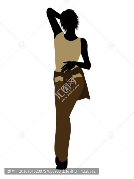 女人的插圖剪影