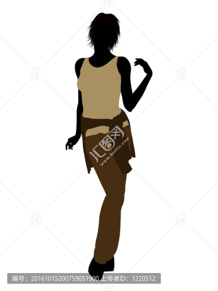 女人的插圖剪影