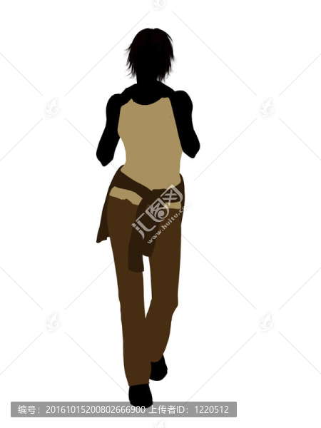 女人的插圖剪影