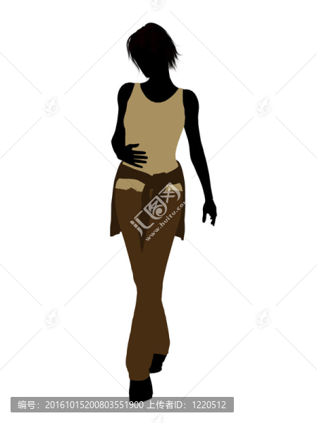 女人的插圖剪影