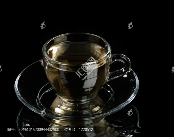 純綠茶杯背景