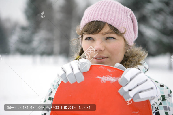 女孩snowborder