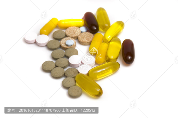 維生素和藥丸的收集