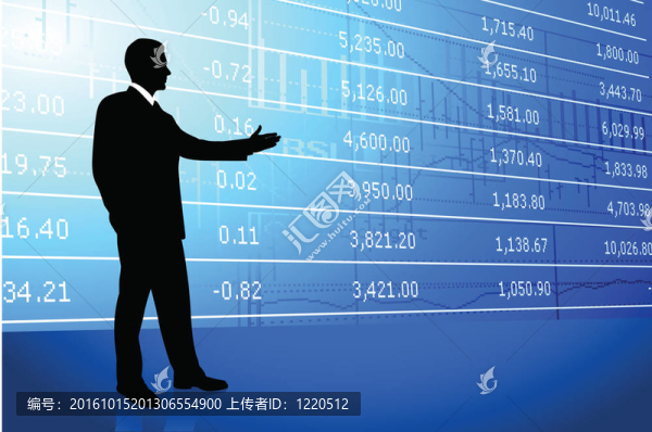 有股票市場(chǎng)數(shù)據(jù)背景的商業(yè)人士