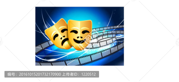 抽象現(xiàn)代背景下的喜劇與悲劇面具