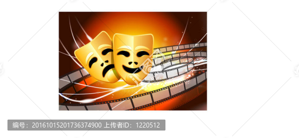 抽象現(xiàn)代背景下的喜劇與悲劇面具