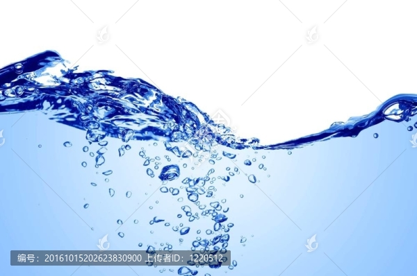 清澈的藍(lán)色水波