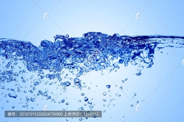 清澈的藍(lán)色水波