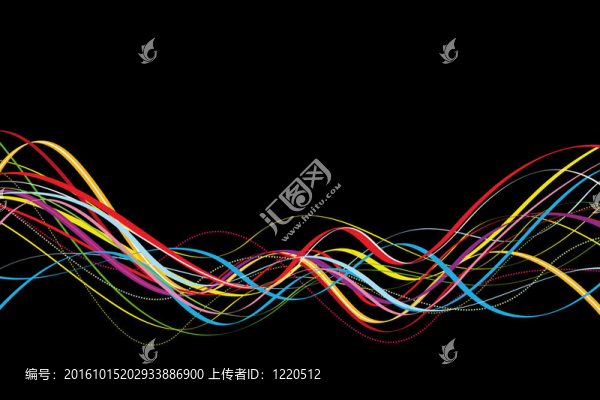 具有黑色背景的動態(tài)波