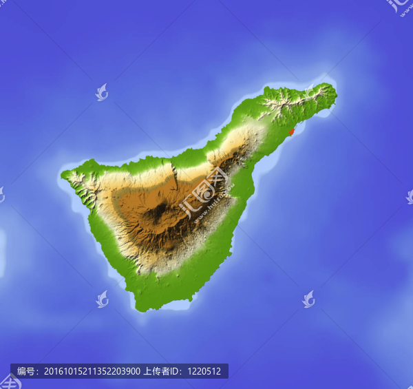 特內里費；陰影地形圖