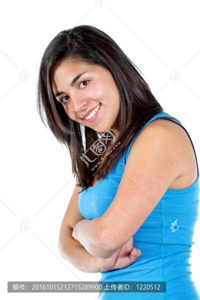 隨便的女人微笑