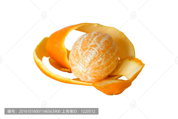 白色背景上的清橙