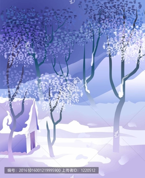 彩色背景小屋