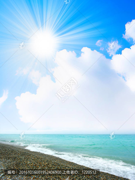 在海上